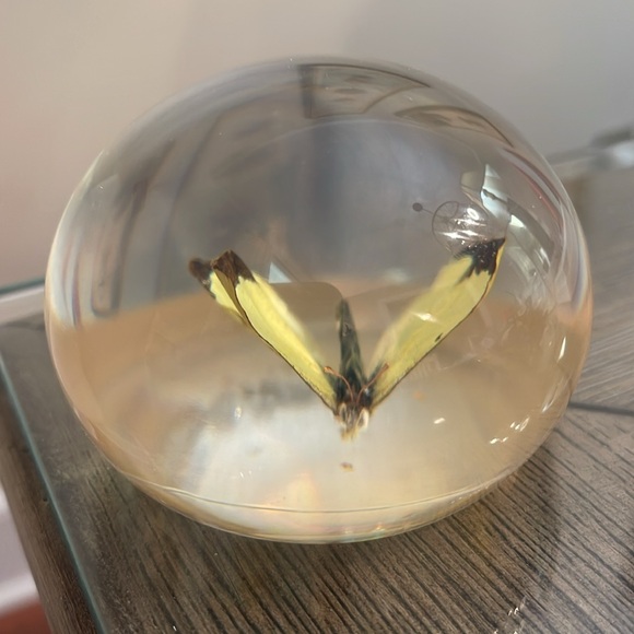 TARAX INFINITY PRODUCTS Yellow Butterfly  PAPERWEIGHT, HANDCRAFTED IN CANADA - Picture 12 of 17